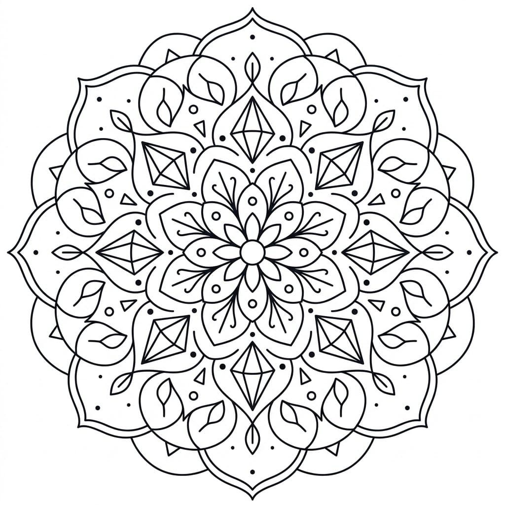 Crystal Pattern Mandala Activitie Mandalas