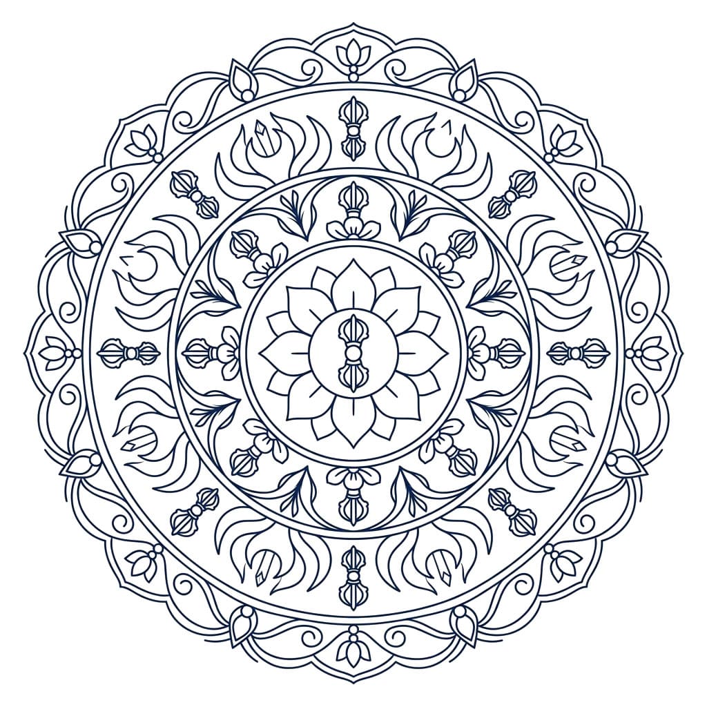 Crystal Vajrabhairava Mandala Design Mandalas