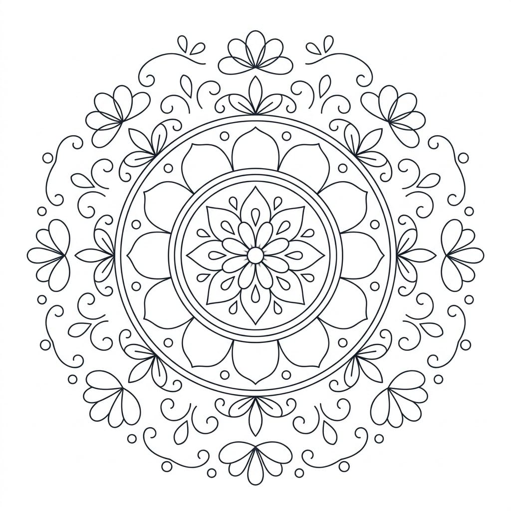 Divine Trika Mandala Template Mandalas