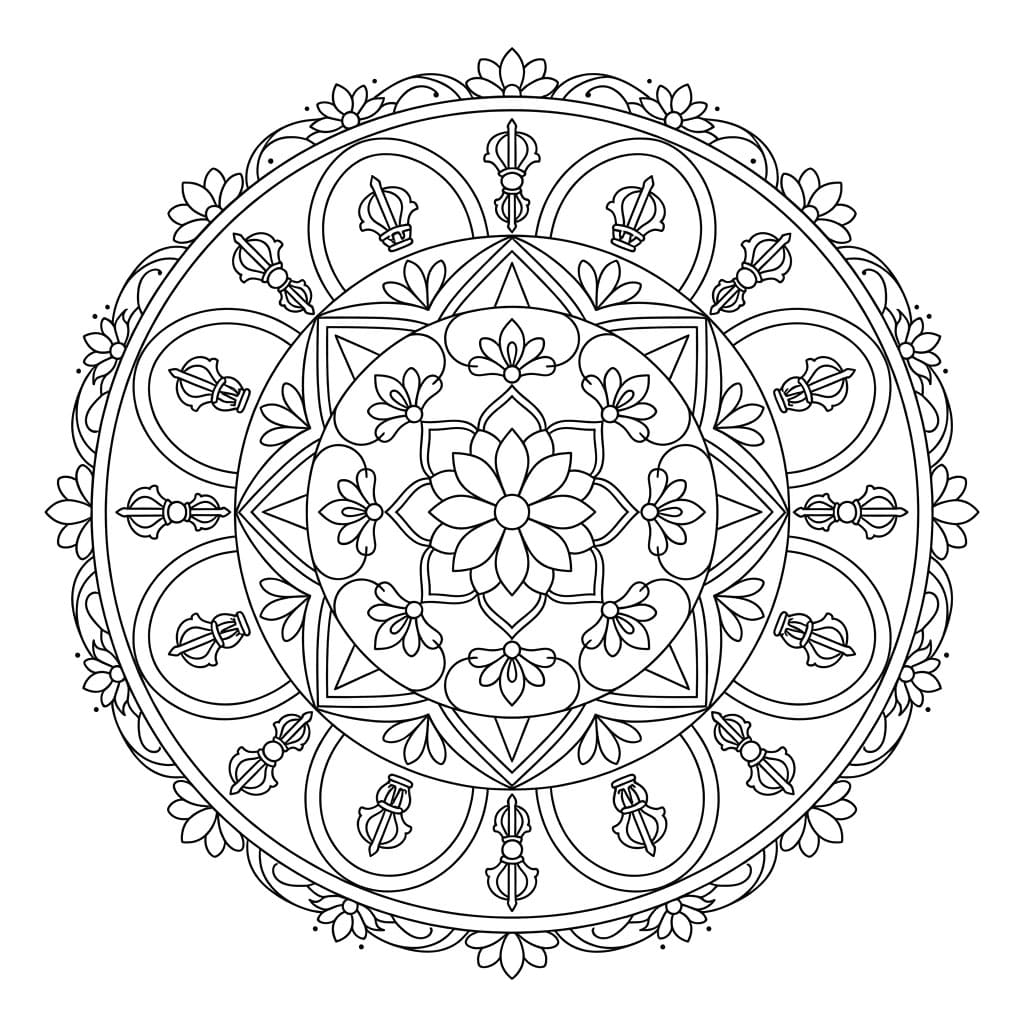 Divine Vajrabhairava Mandala Design Mandalas