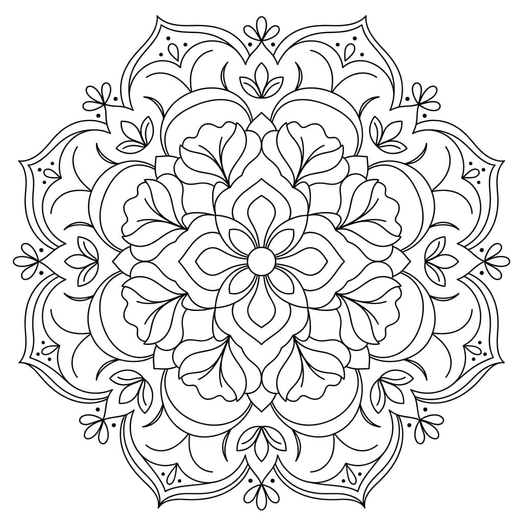 Dream Petals Symmetry Mandala Template Mandalas