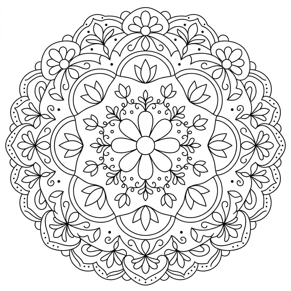 Dreamy Trika Mandala Template Mandalas