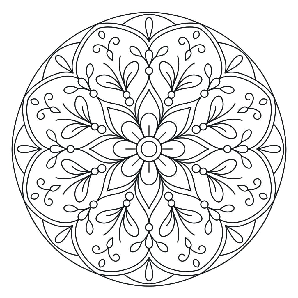 Echo Form Symmetry Mandala Template Mandalas