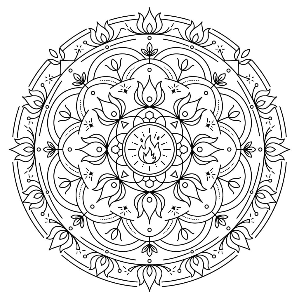 Ember Element Mandala Science Design Mandalas