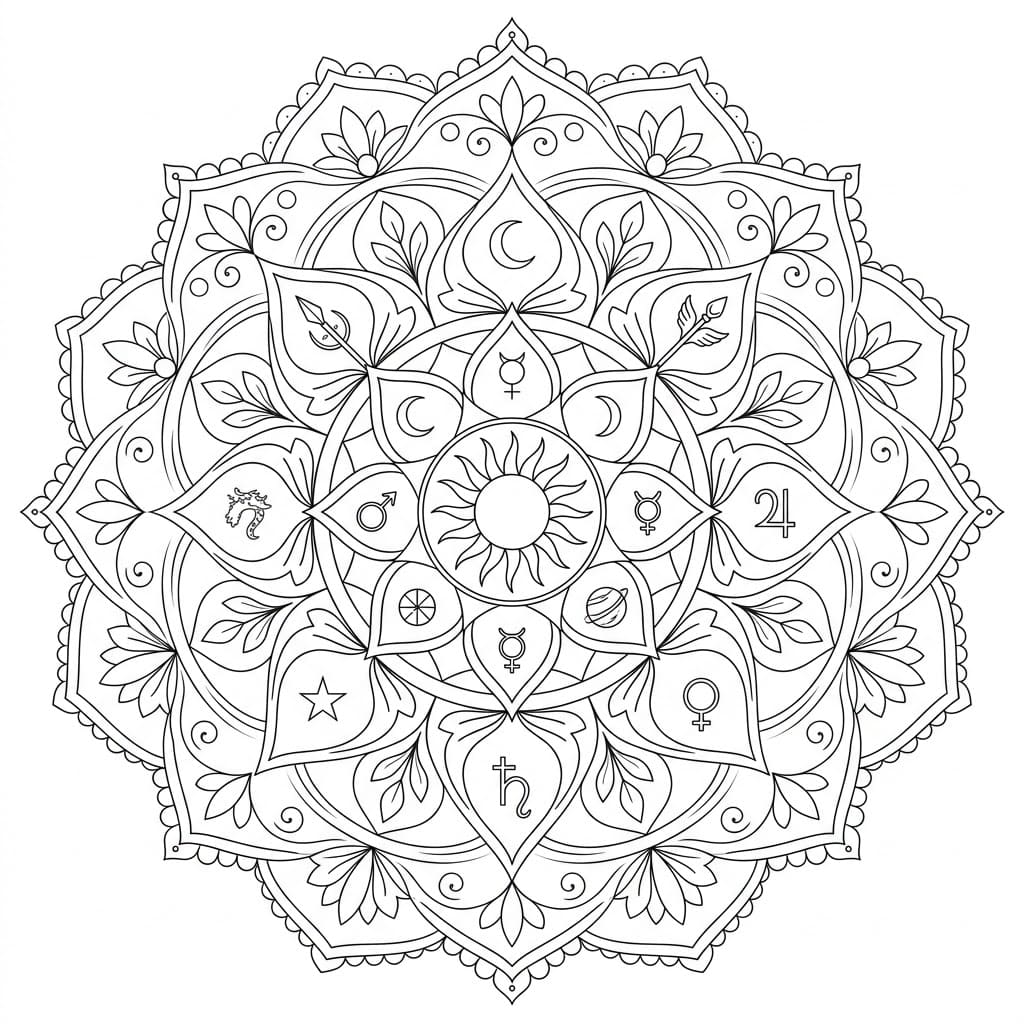 Eternal Light Navagraha Mandala Art Mandalas