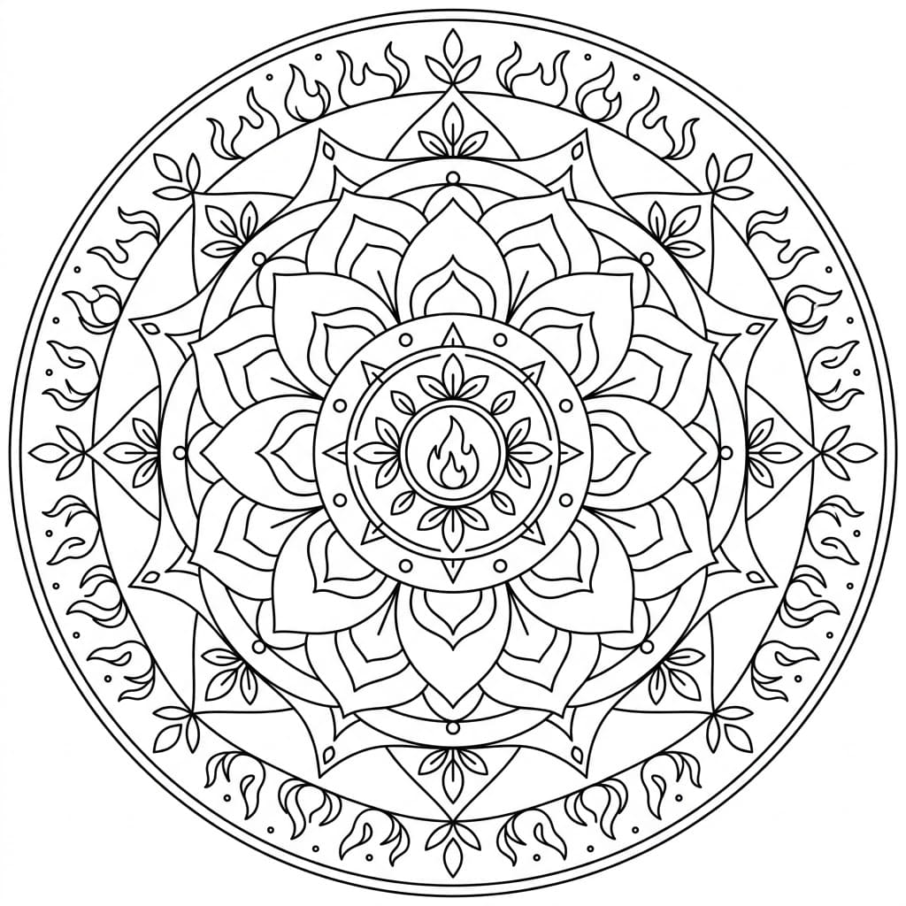 Fire Medicine Wheel Mandala Design Mandalas