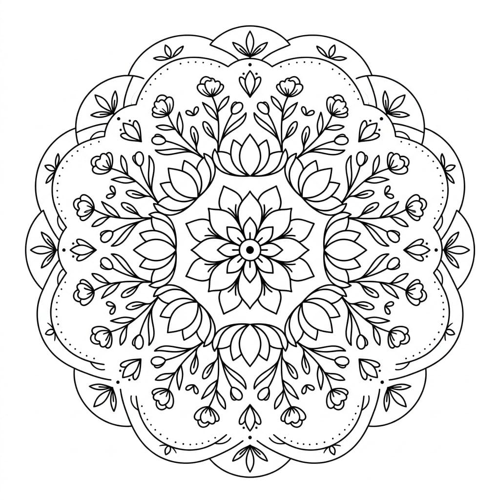 Floral Dreamtime Mandala Template Mandalas