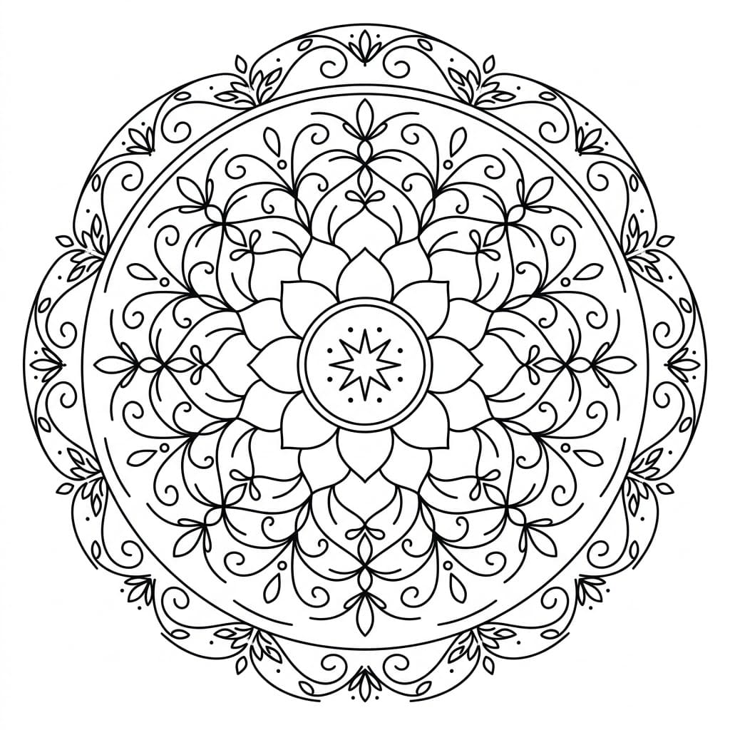 Floral Glow Shi-Tro Mandala Art Mandalas