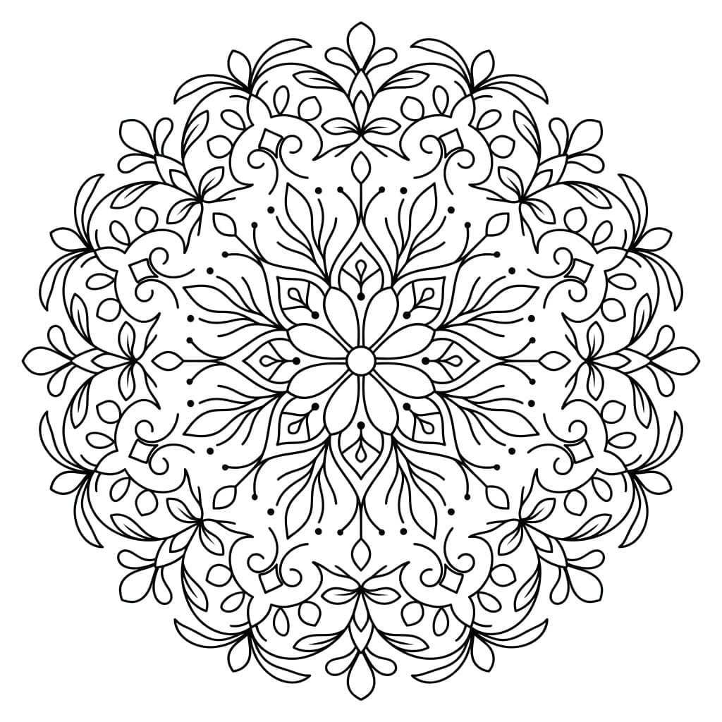Floral Jnanadakini Mandala Template Mandalas