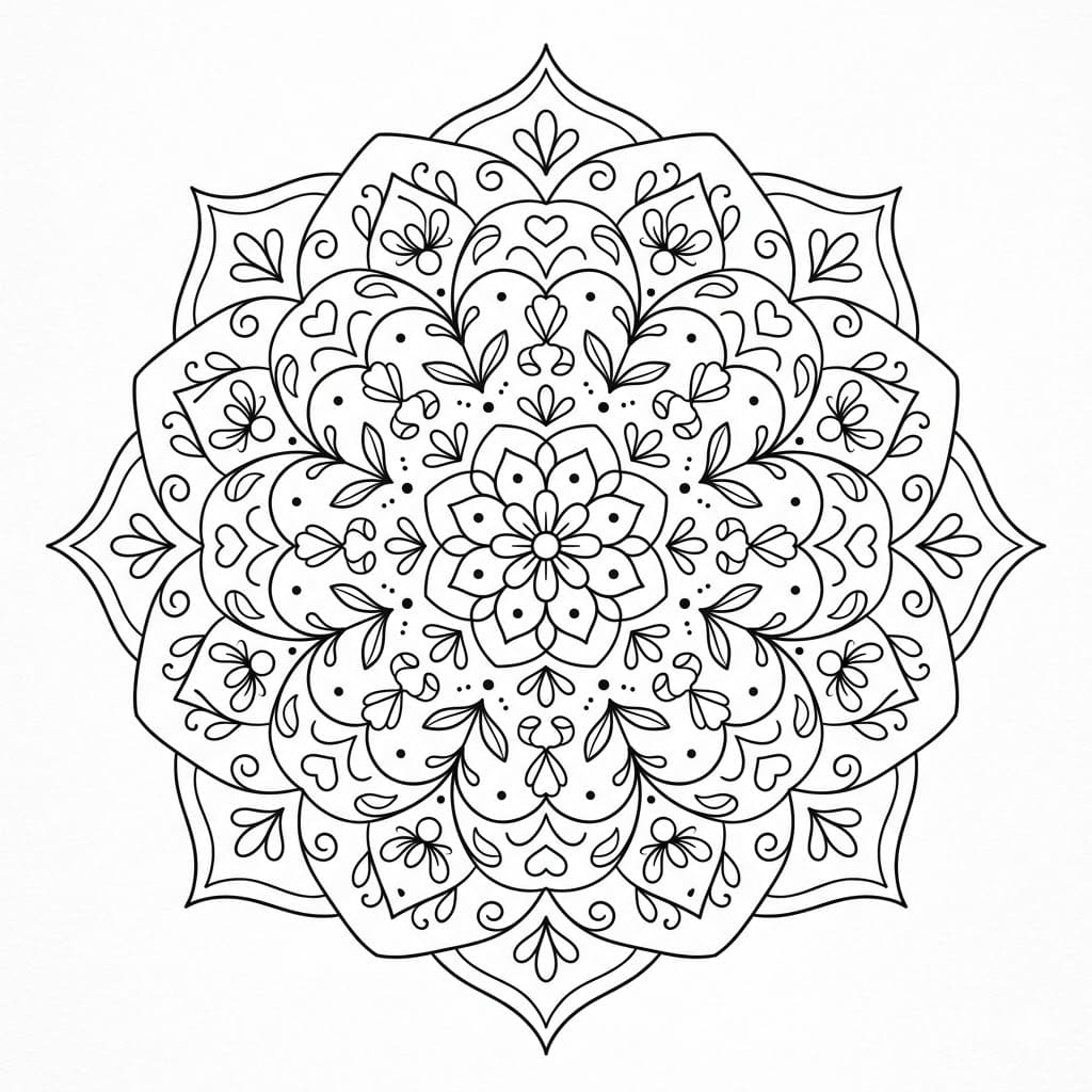 Floral Moji Mandala Art Mandalas