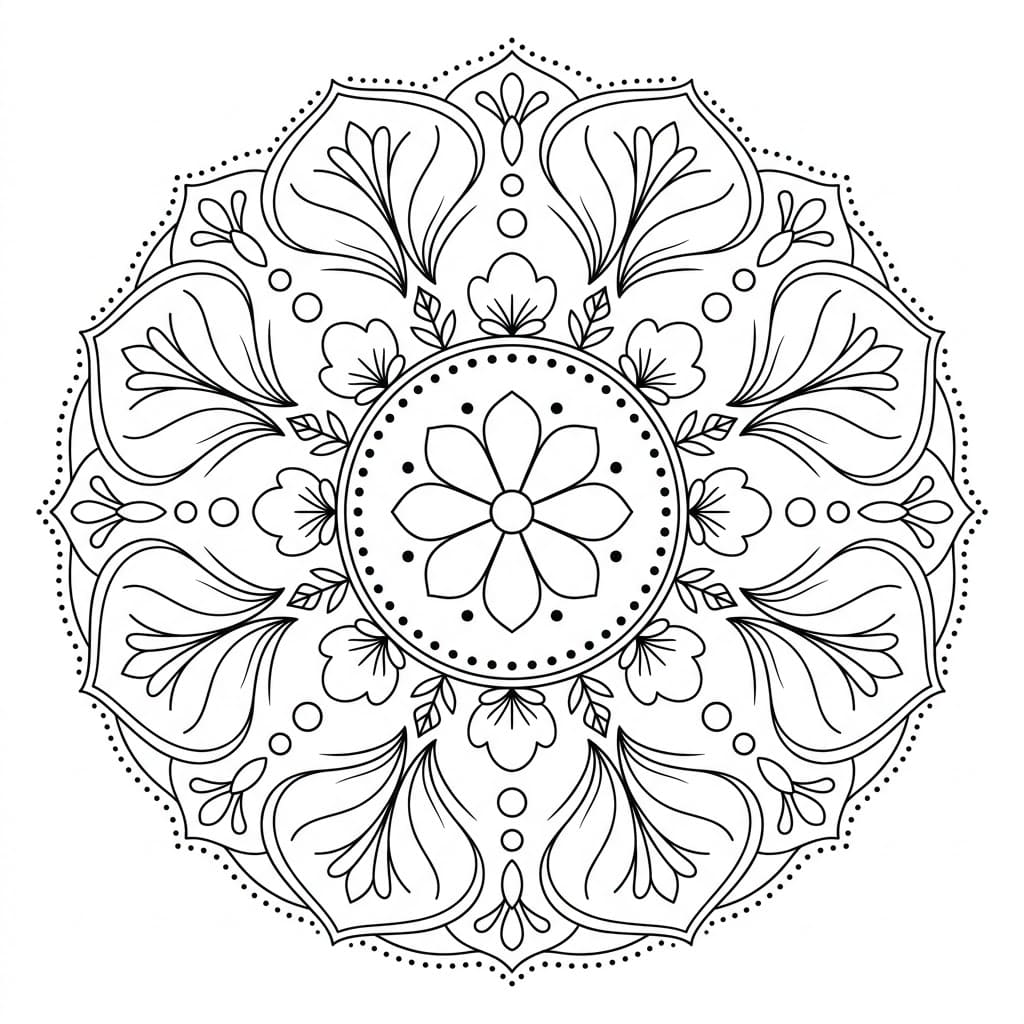 Floral Pattern Mandala Activitie Mandalas