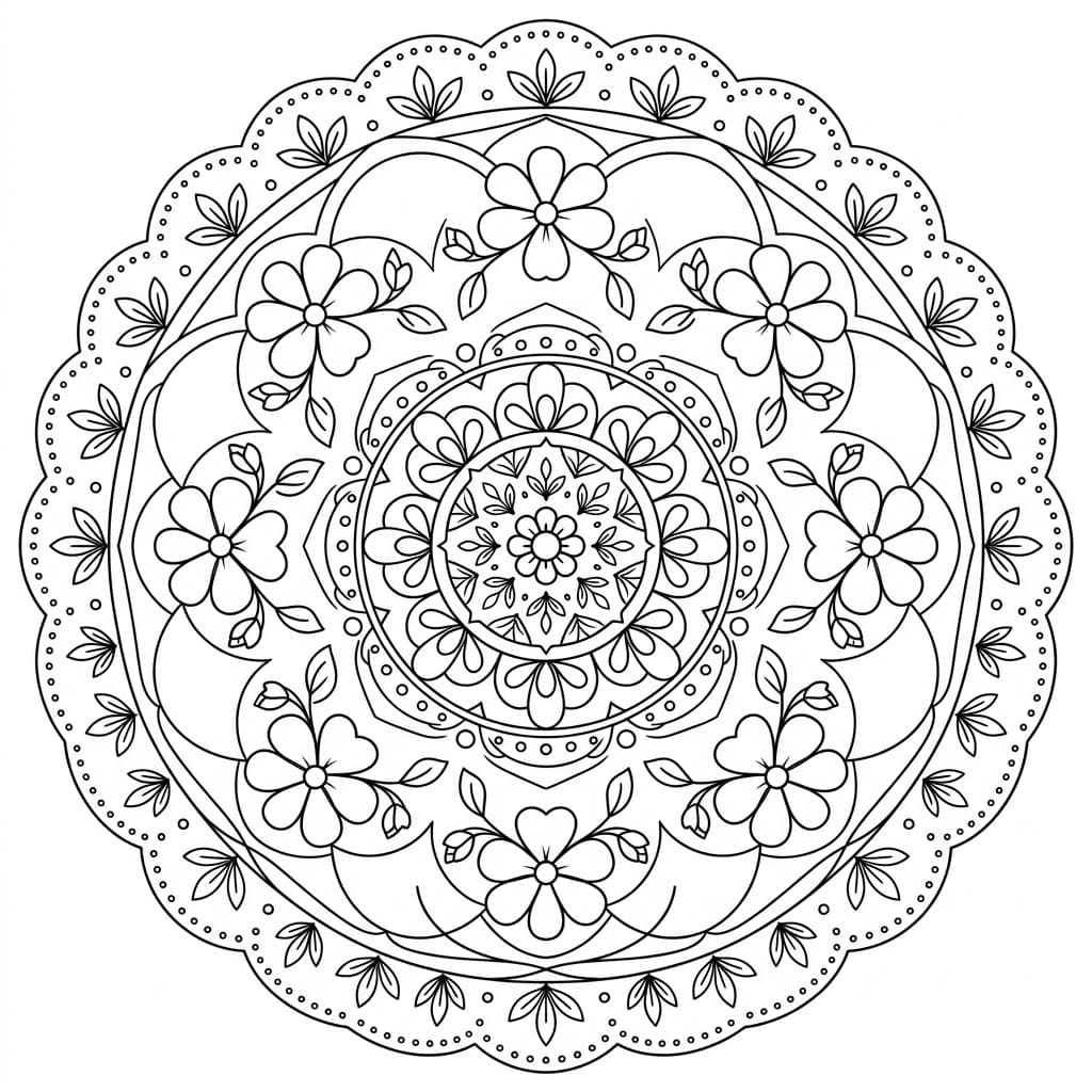 Floral Teaching Mandala Template Mandalas