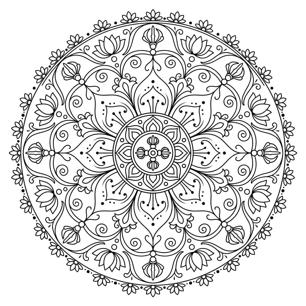 Floral Vajrabhairava Mandala Design Mandalas