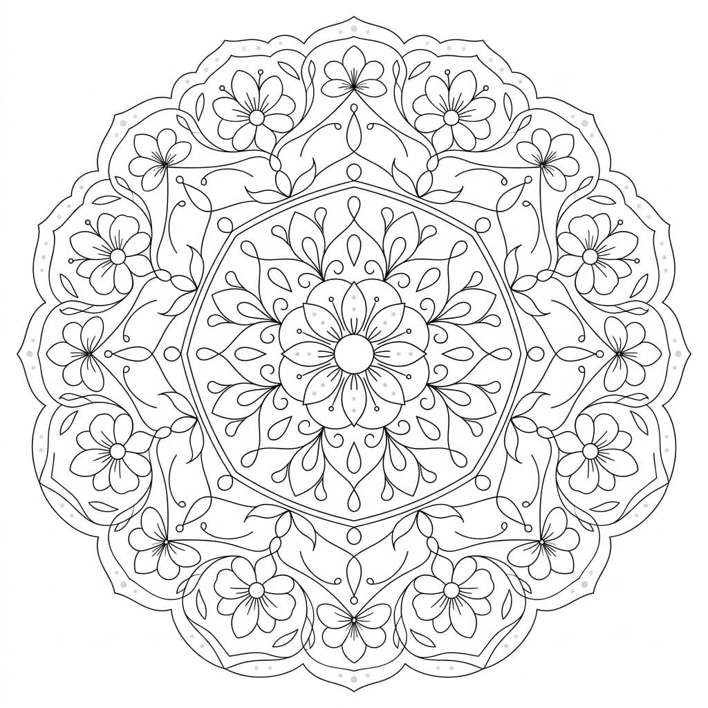 Flow Teaching Mandala Template Mandalas