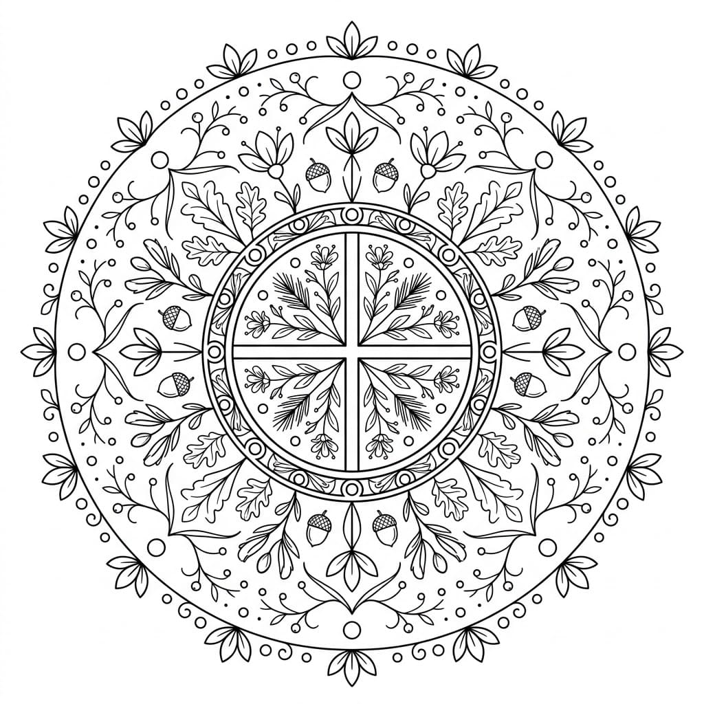 Forest Medicine Wheel Mandala Design Mandalas