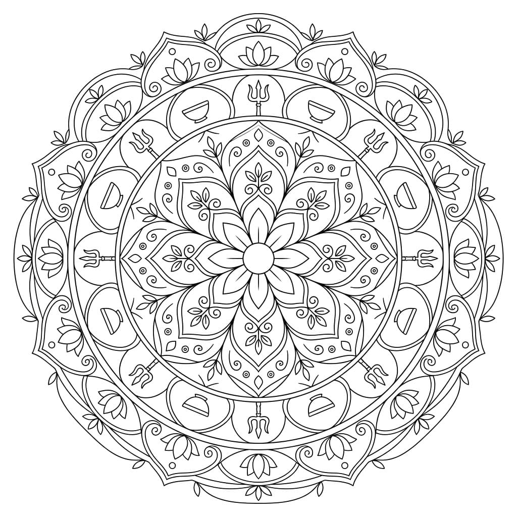 Gentle Chakrasamvara Mandala Pattern Mandalas