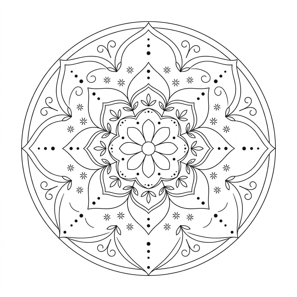 Gentle Dreamtime Mandala Template Mandalas