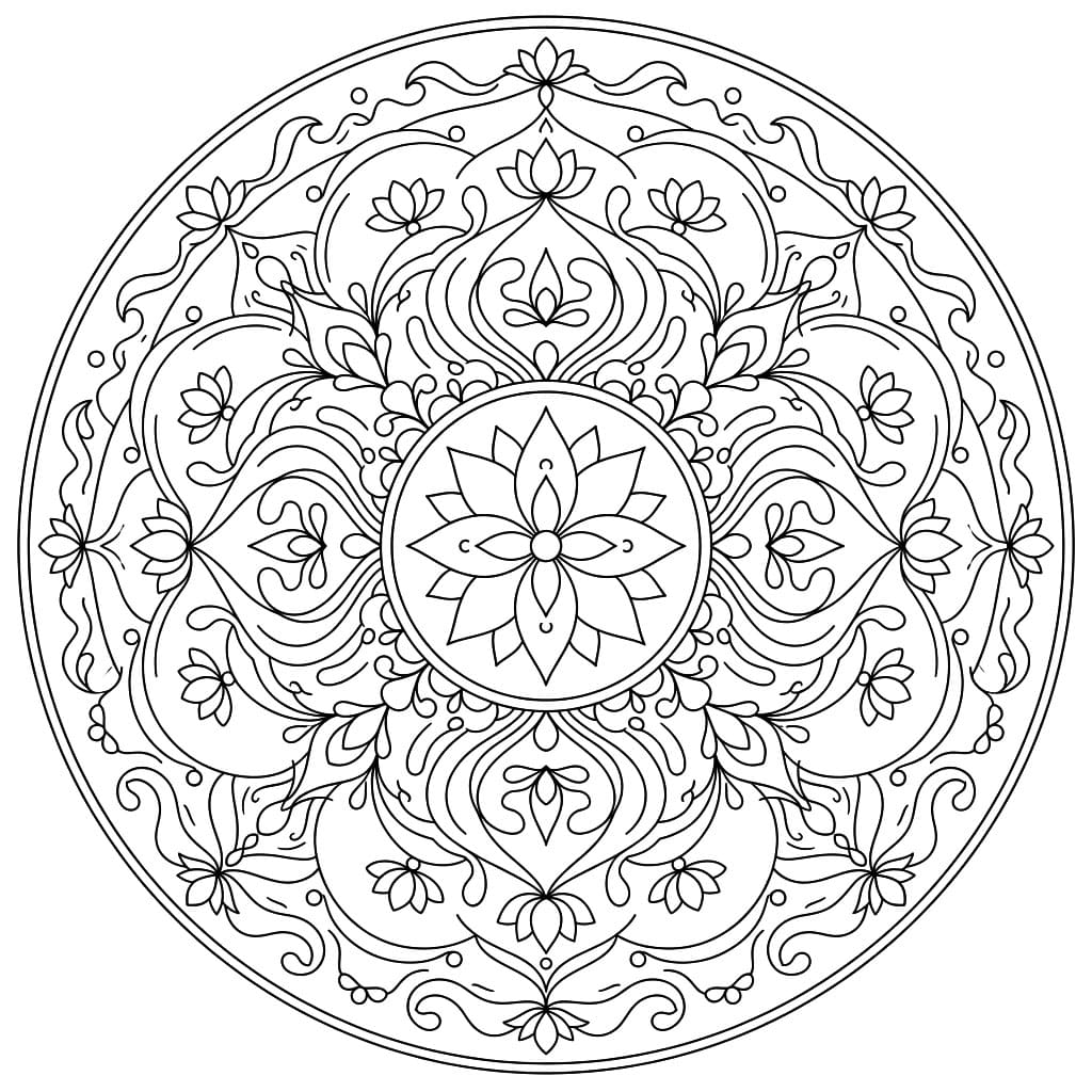 Gentle Wave Jnanadakini Mandala Template Mandalas
