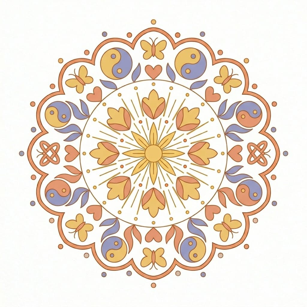 Harmony Color Mandala Printable Mandalas