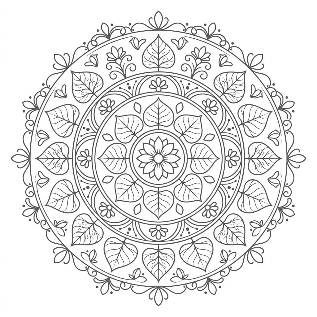 Harmony Wheel Bodhi Mandala Design Mandalas
