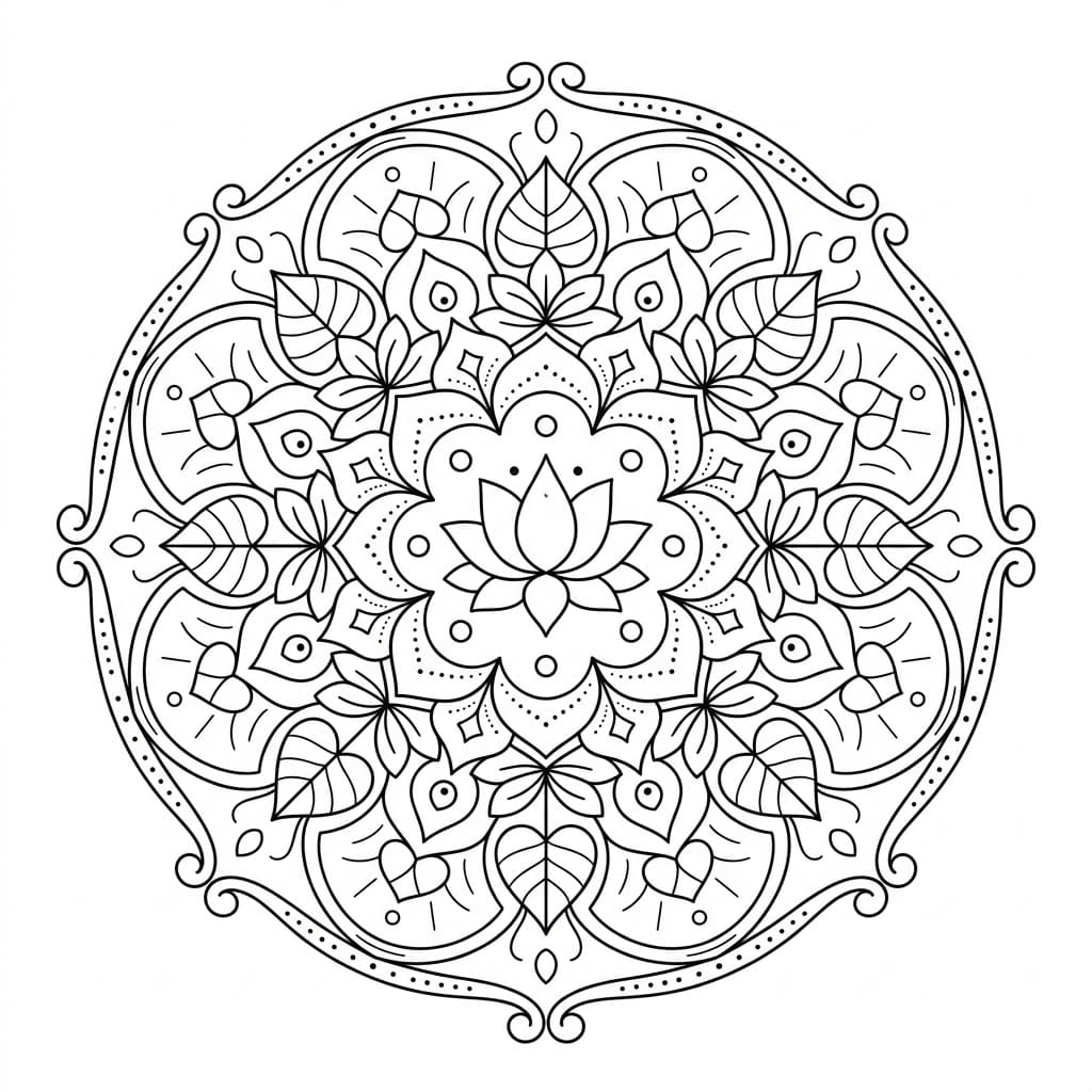 Infinite Bloom Bodhi Mandala Design Mandalas