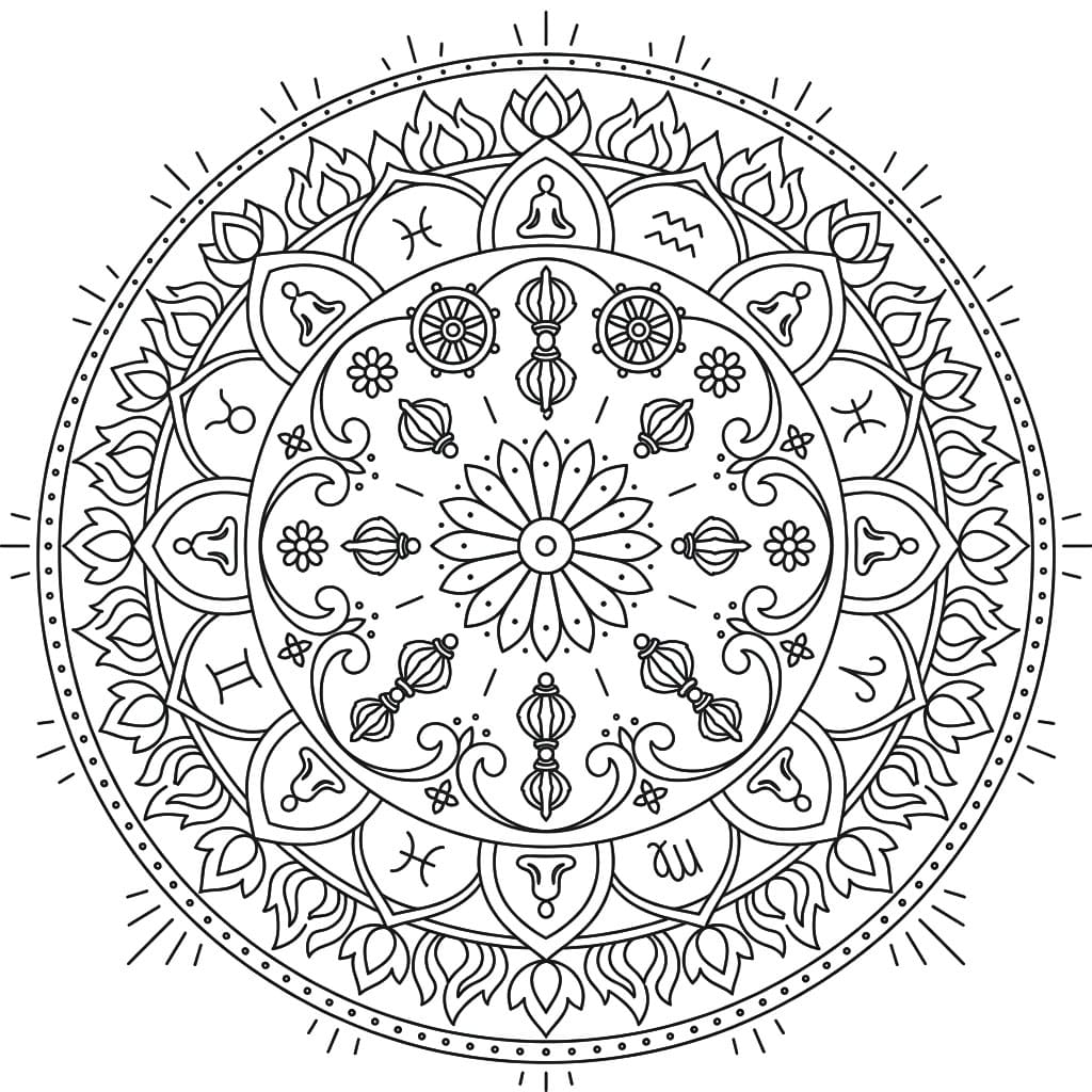 Infinite Chakrasamvara Mandala Pattern Mandalas