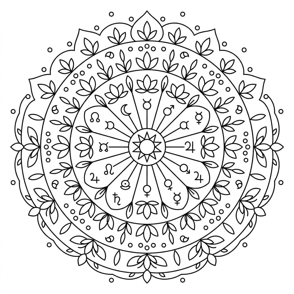 Infinite Cycle Navagraha Mandala Art Mandalas