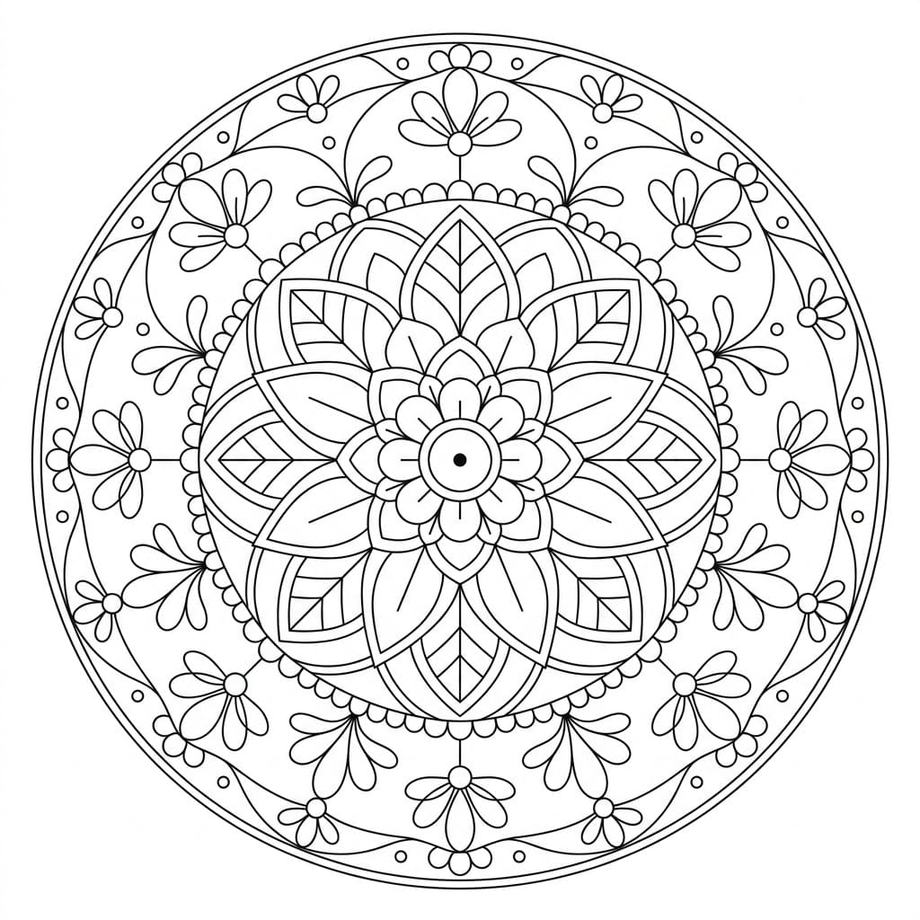 Light Teaching Mandala Template Mandalas