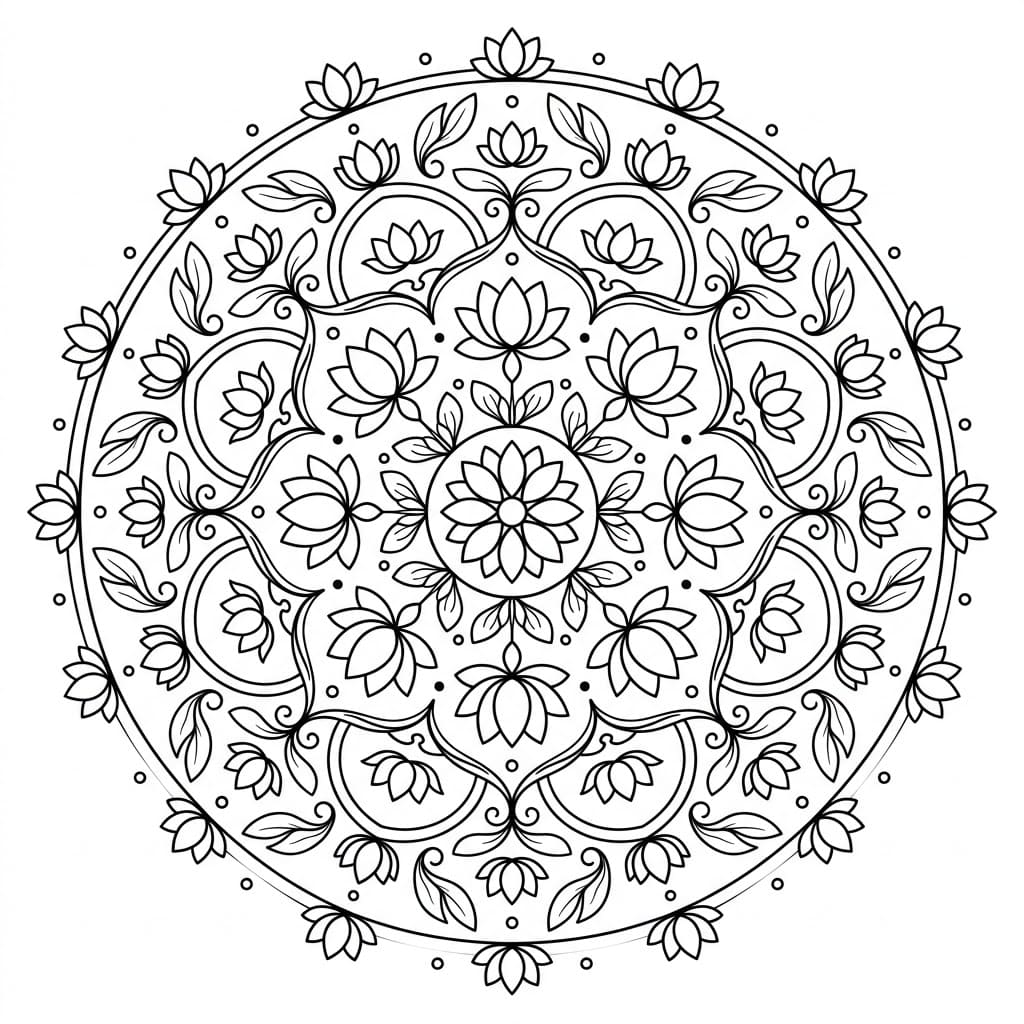 Lotus Pattern Mandala Activitie Mandalas