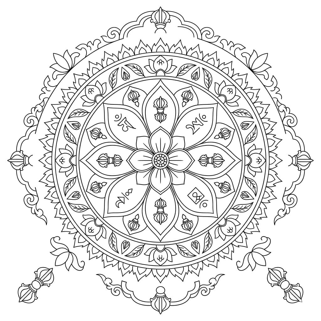 Lotus Vajrabhairava Mandala Design Mandalas