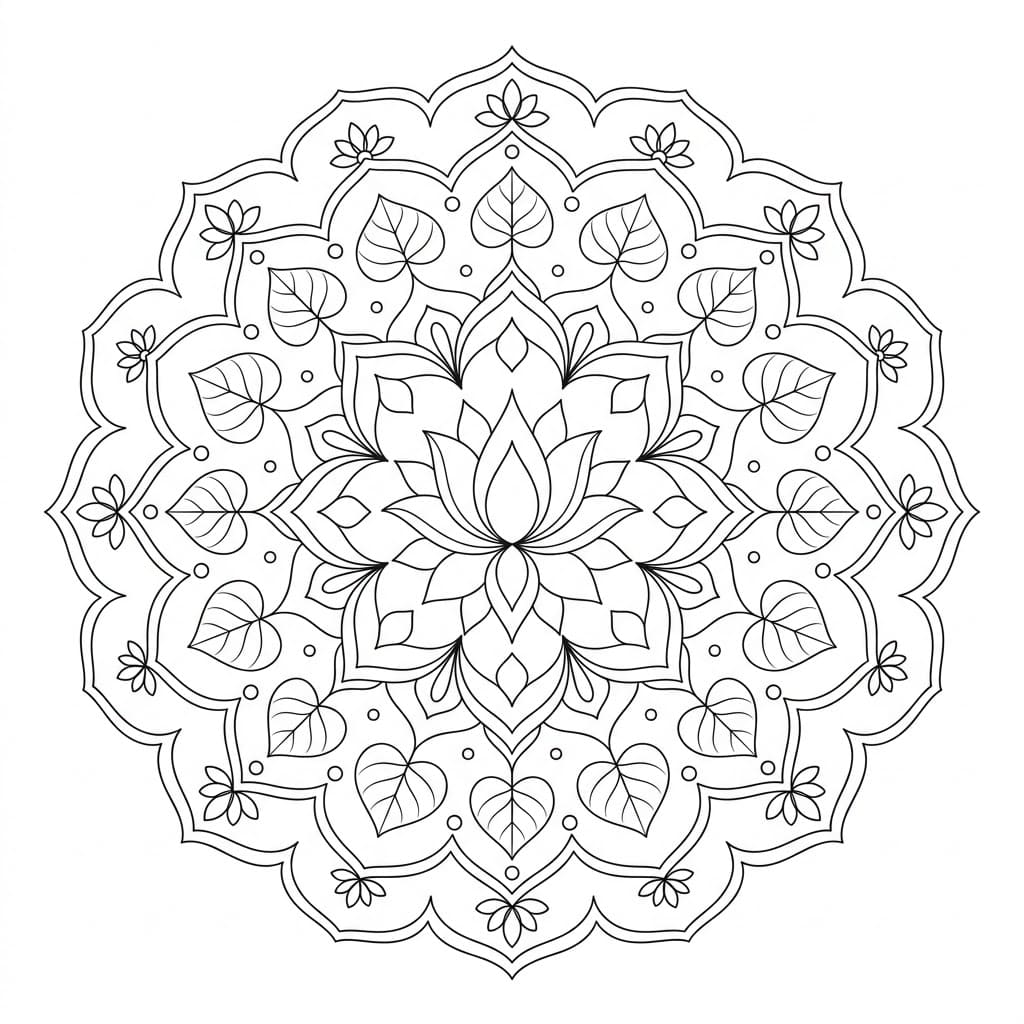 Lotus Whisper Bodhi Mandala Design Mandalas