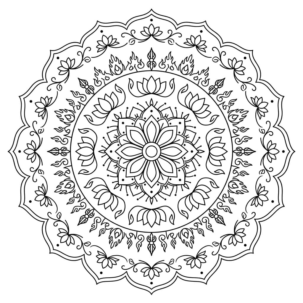 Luminous Chakrasamvara Mandala Pattern Mandalas