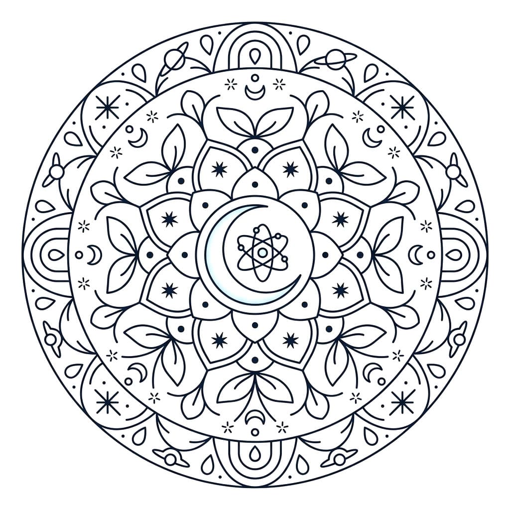 Lunar Element Mandala Science Design Mandalas