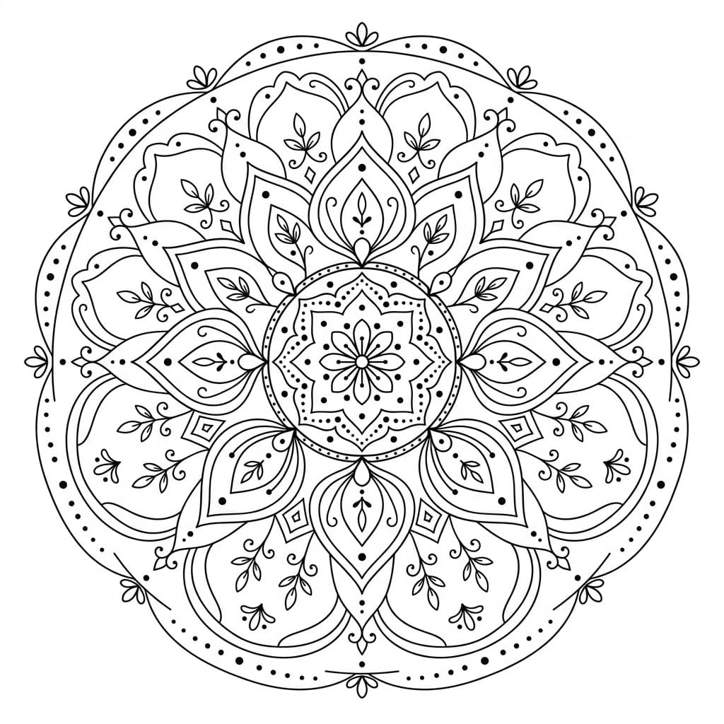 Mystic Trika Mandala Template Mandalas