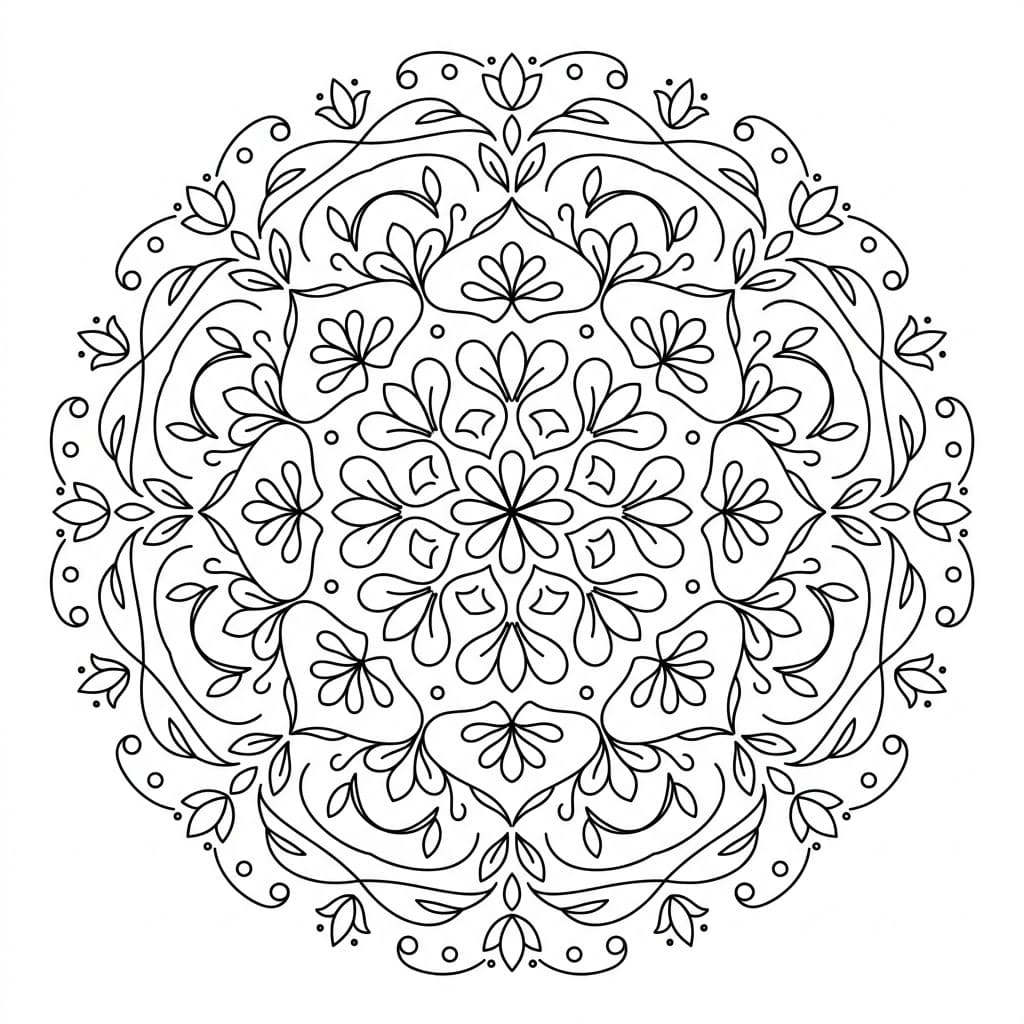Nature Flow Color Mandala Printable Mandalas