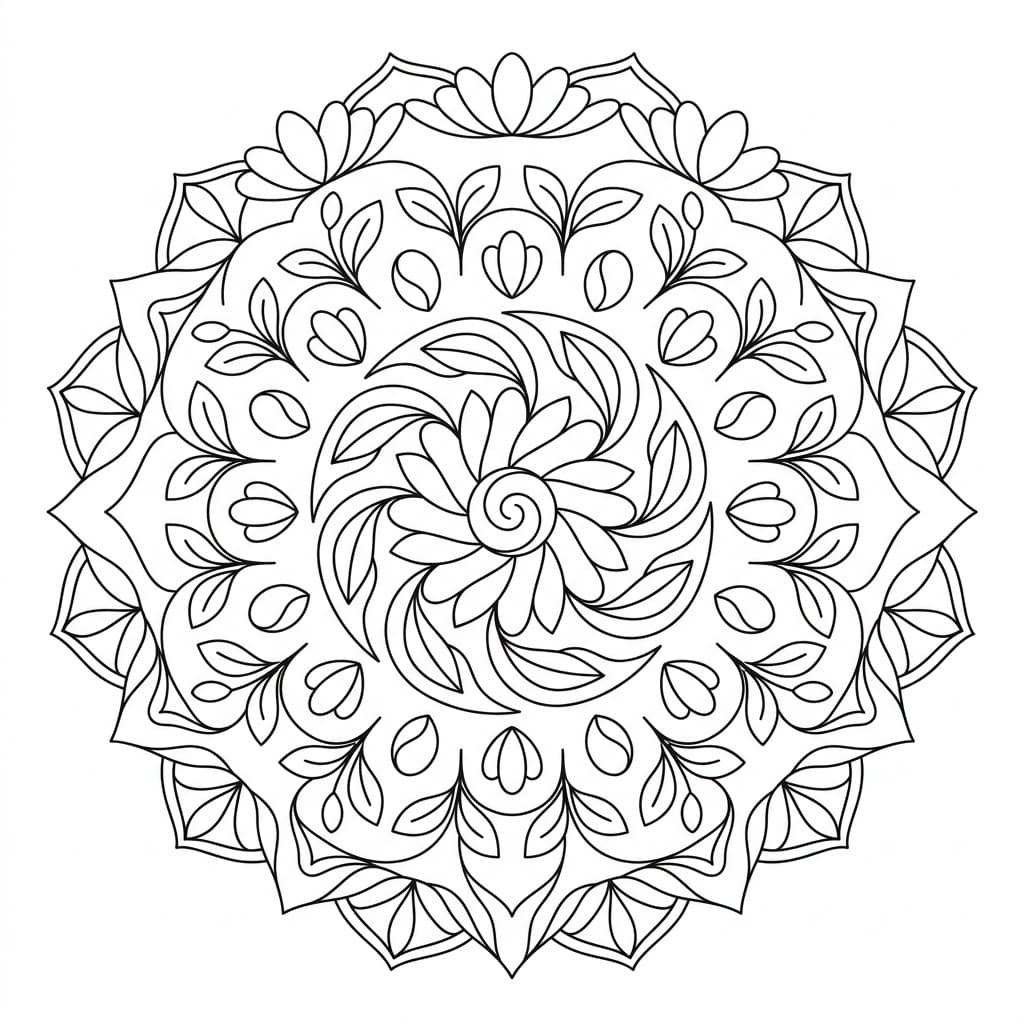 Nature Spiral Pattern Mandala Activitie Mandalas