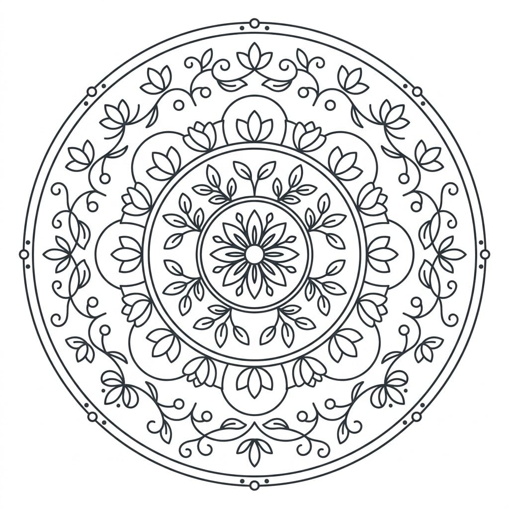 Nature Teaching Mandala Template Mandalas