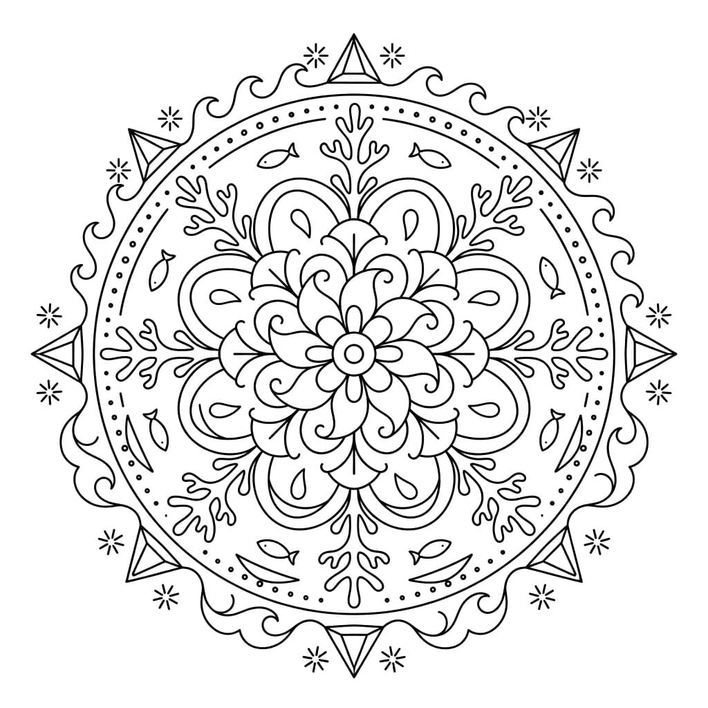 Ocean Element Mandala Science Design Mandalas