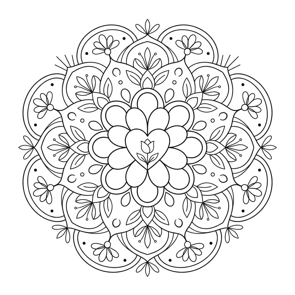 Open Heart Healing Mandala Worksheet Mandalas
