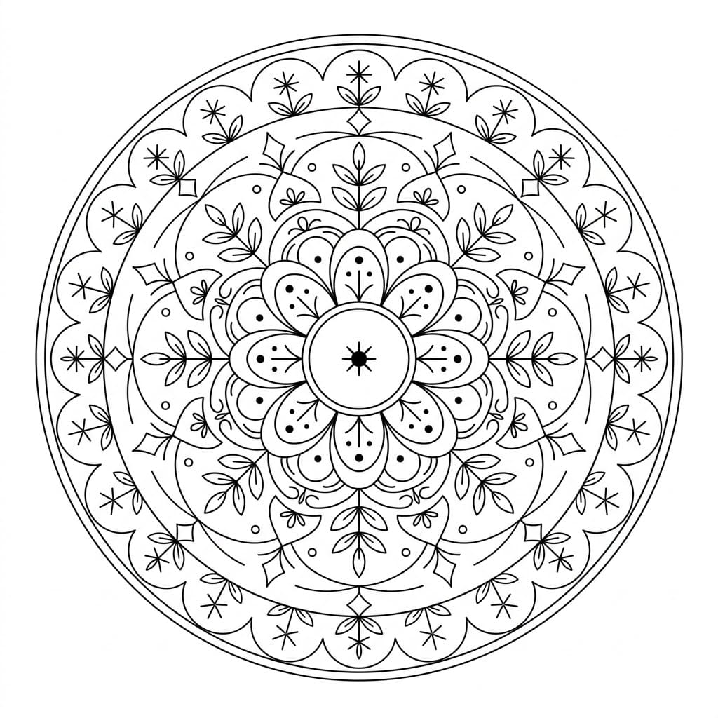 Peaceful Dreamtime Mandala Template Mandalas