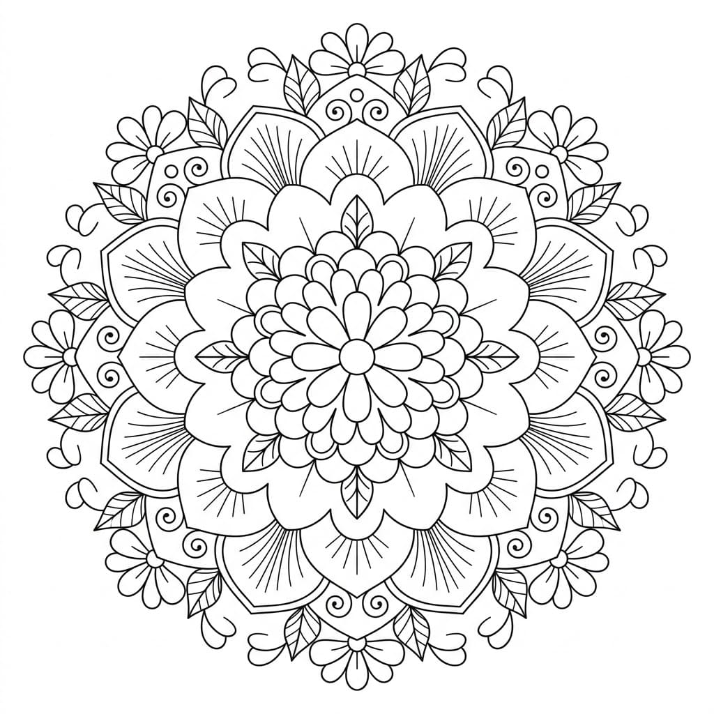 Petal Bloom Pattern Mandala Activitie Mandalas