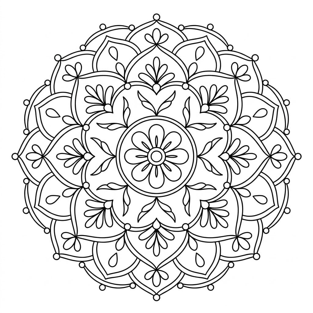 Petal Teaching Mandala Template Mandalas
