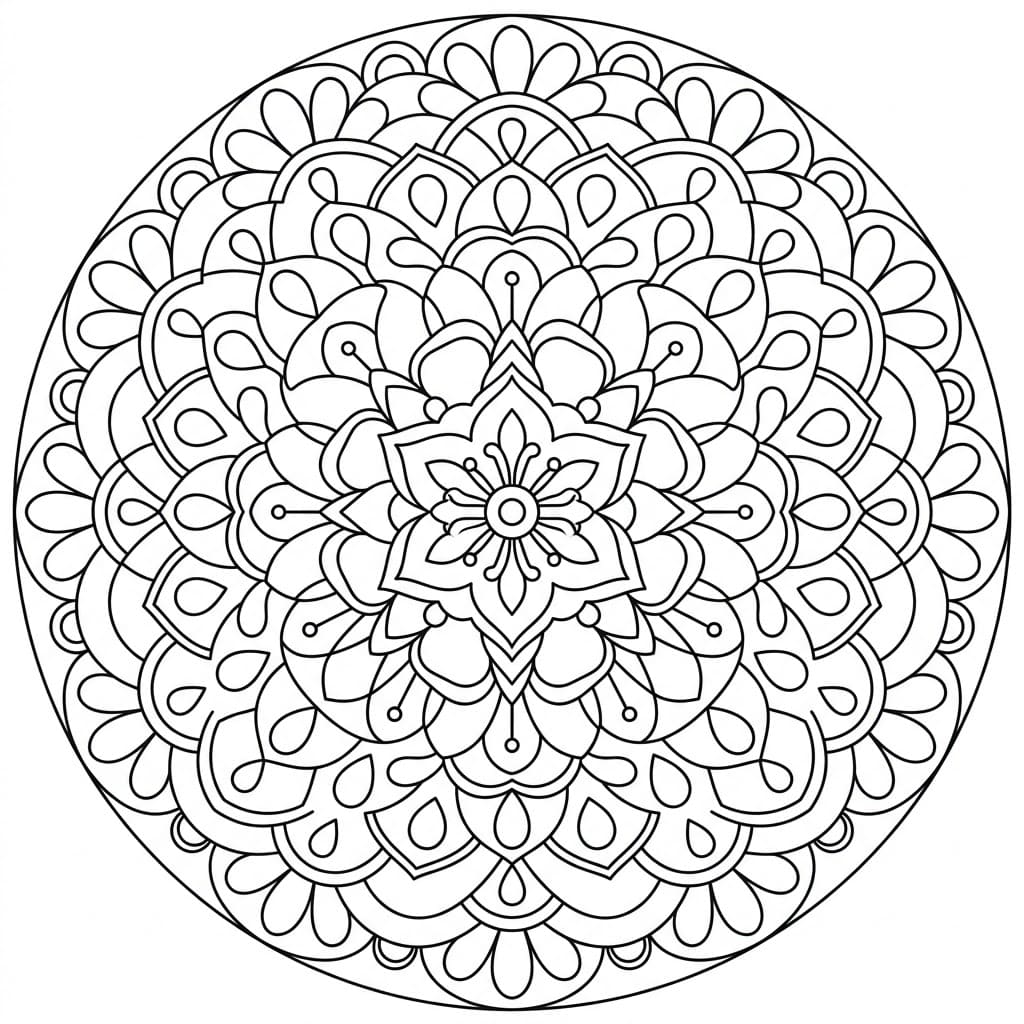 Petal Trika Mandala Template Mandalas