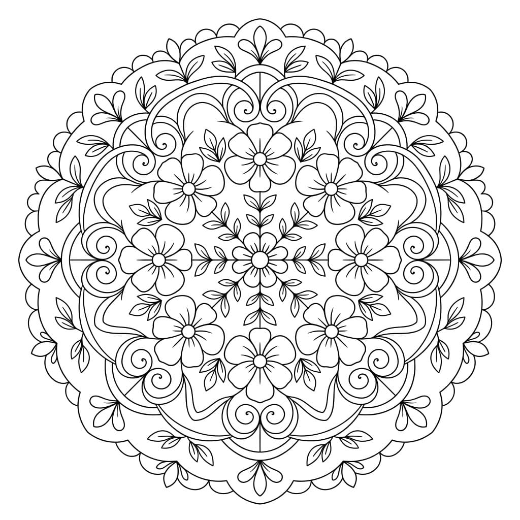 Pure Essence Symmetry Mandala Template Mandalas