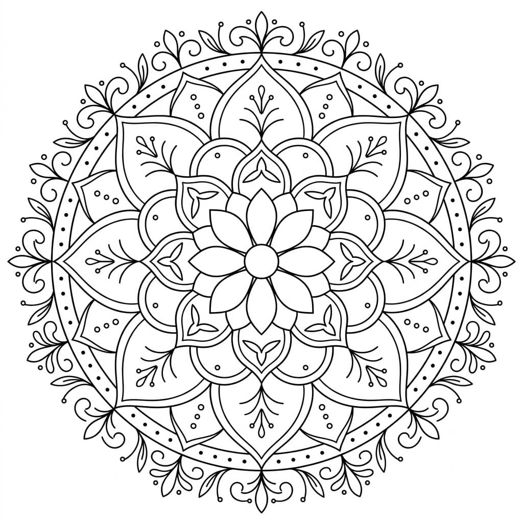 Pure Trika Mandala Template Mandalas