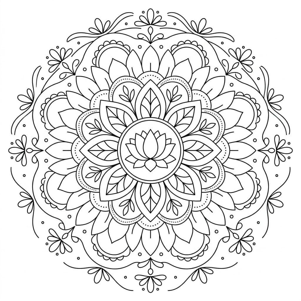 Quiet Harmony Healing Mandala Worksheet Mandalas