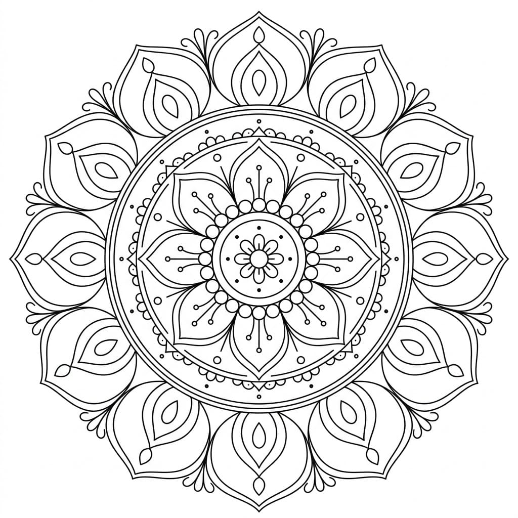 Radiant Dreamtime Mandala Template Mandalas