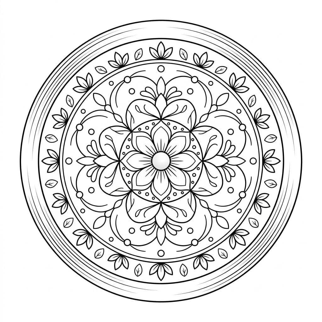 Radiant Ensō Mandala Pattern Mandalas
