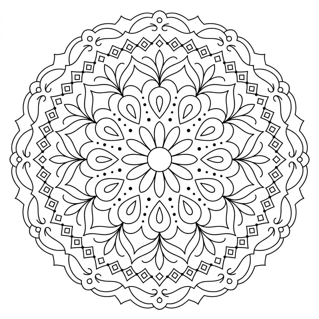 Radiant Geometry Mandala Exercise Mandalas