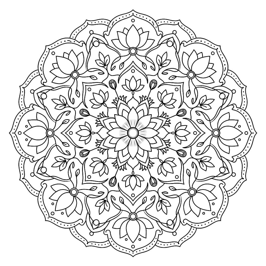 Radiant Jnanadakini Mandala Template Mandalas